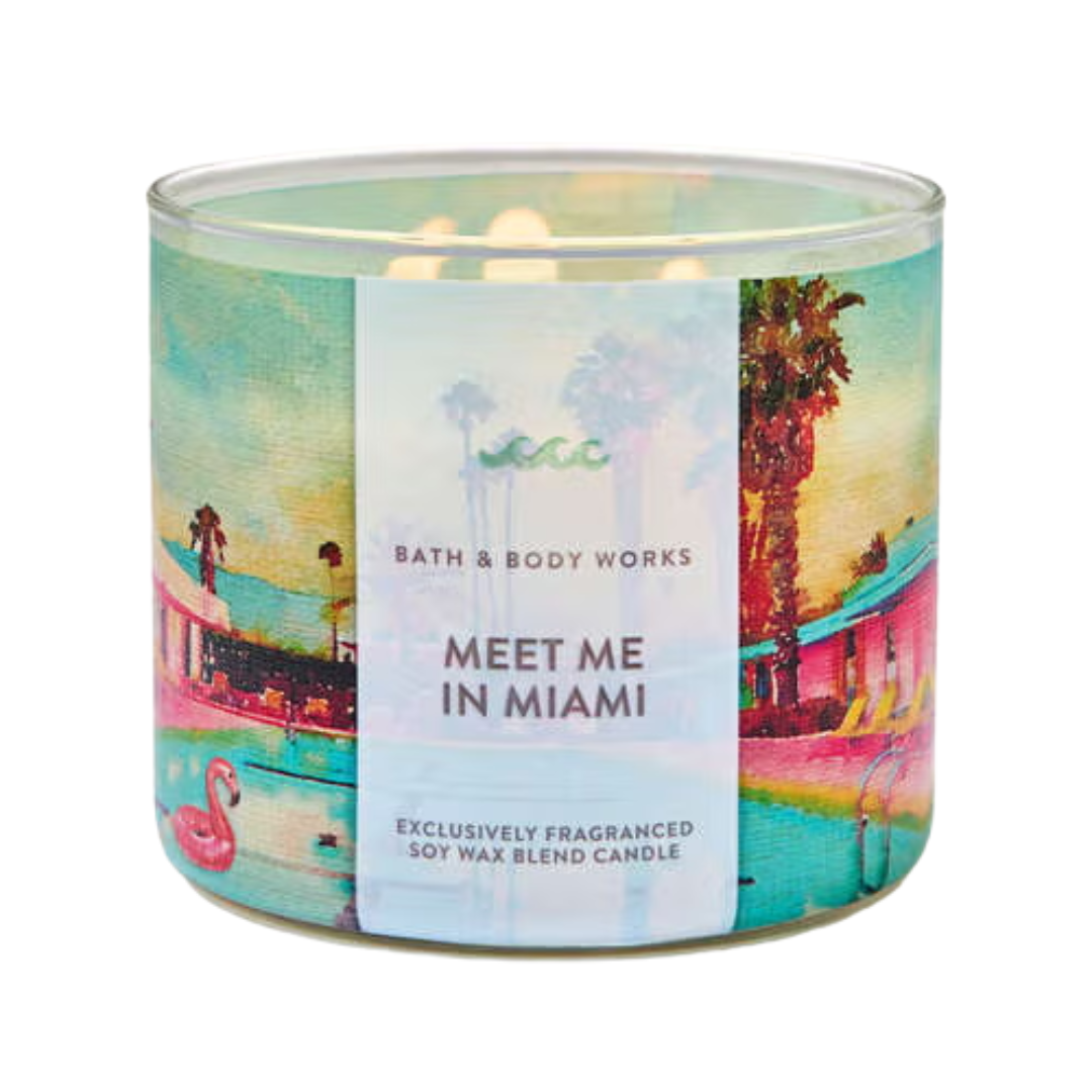 Bath & Body Works Meet Me in Miami 3-Wick Candle, 14.5 oz | 411 g